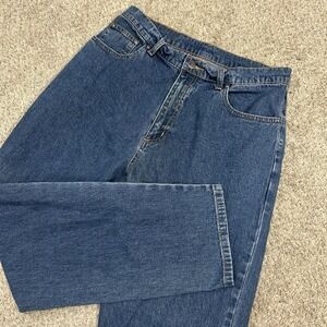 LL Bean Regular Fit Jeans Womens 12 Blue Denim 30" Inseam Outdoor Gorpcore